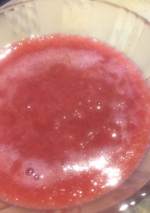 Una foto de Salsa de frutillas o coulis de frutillas