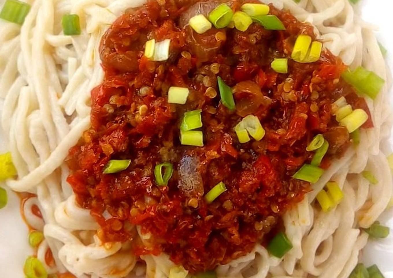 Hand made pasta with sauce