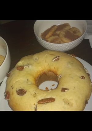 Una foto de Budín de vainilla y nueces!