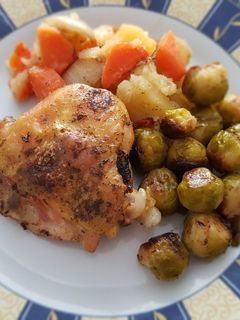 Csirkecomb velesült zöldségekkel recept fotója