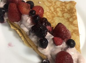 Una foto de Crepas de harina integral