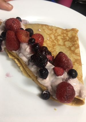 Una foto de Crepas de harina integral