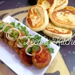 A picture of Chicken Chapli Kababs or Peshawari Kababs.