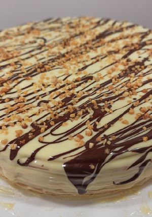 Una foto de Tarta kit-kat con obleas muy fácil y rápida