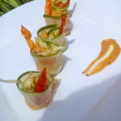 A picture of Cucumber rolls.