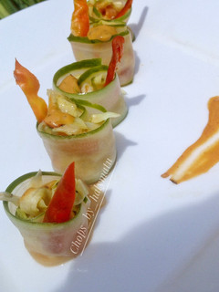 A picture of Cucumber rolls.