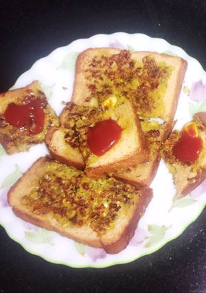 A picture of Sweet corn mayo toast.