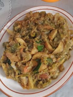 Foto resep Oseng jengkol sambel ijo ikan asin