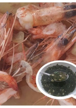Foto resep Udang tim bumbu daun selasih (original)