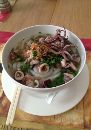 Hình của món Bánh canh hải sản.
