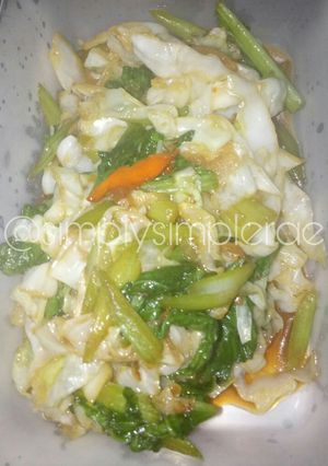Foto resep Tumis Kecap Sayur Sawi dan Kol