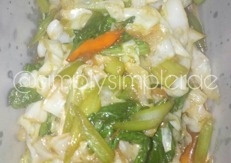 Tumis Kecap Sayur Sawi dan Kol