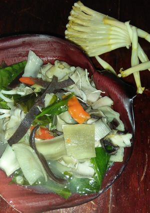 Foto resep Tumis Jantung pisang + jamur kuping