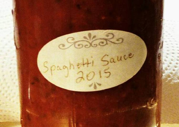 Recipe of Homemade Canned Spaghetti Sauce