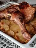Cordero lechal al horno con patatas