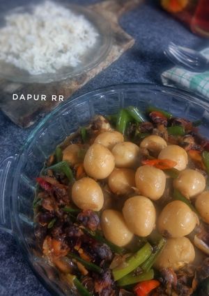 Foto resep Tumis kerang telur puyuh bunga bawang