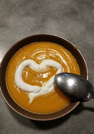 Une photo de Velouté potiron patate douce