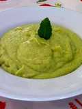 Crema de guisantes y menta