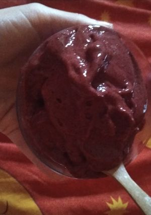 Vegán erdei málna fagylalt recept fotója