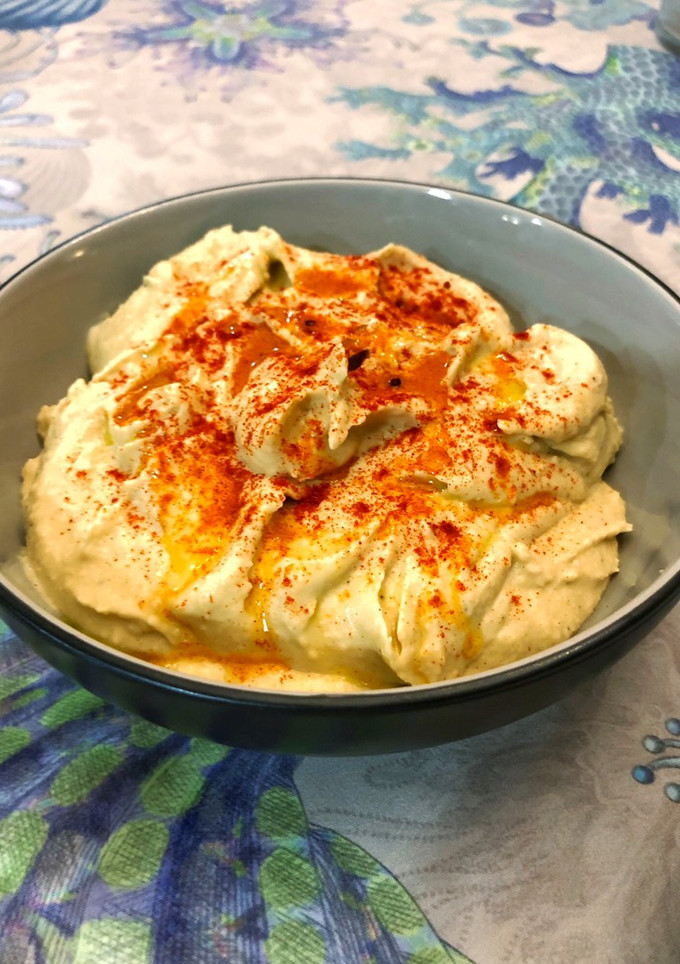 Una foto de Hummus de garbanzos