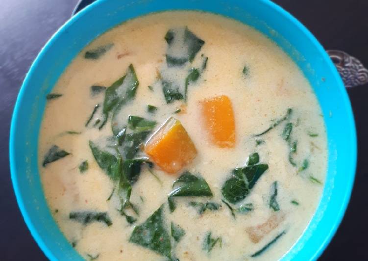 Bagaimana Menyiapkan Gulai labu kuning daun katuk, Enak