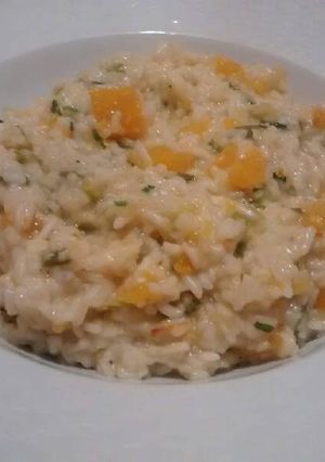 Una foto de Risotto de auyama
