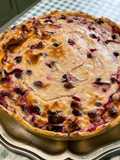 Flan pâtissier aux fruits rouges et cranberries