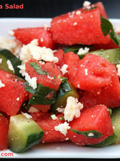 A picture of Watermelon Feta Salad.