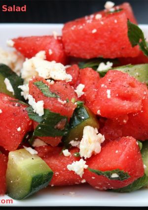 A picture of Watermelon Feta Salad.