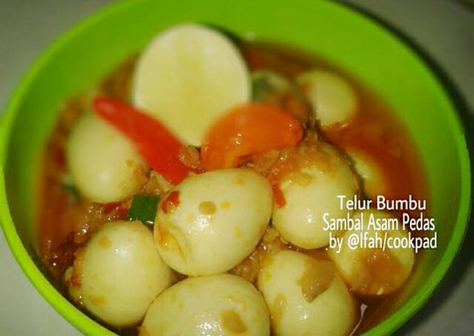 Telur Bumbu Sambal Asam Pedas (Non Msg)