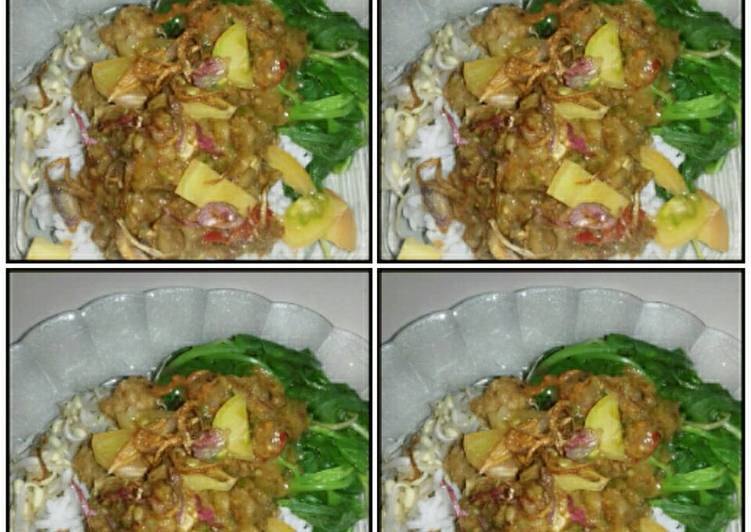 Cara Mudah Menyiapkan Nasi lengko with spinach ala Musze Menggugah Selera