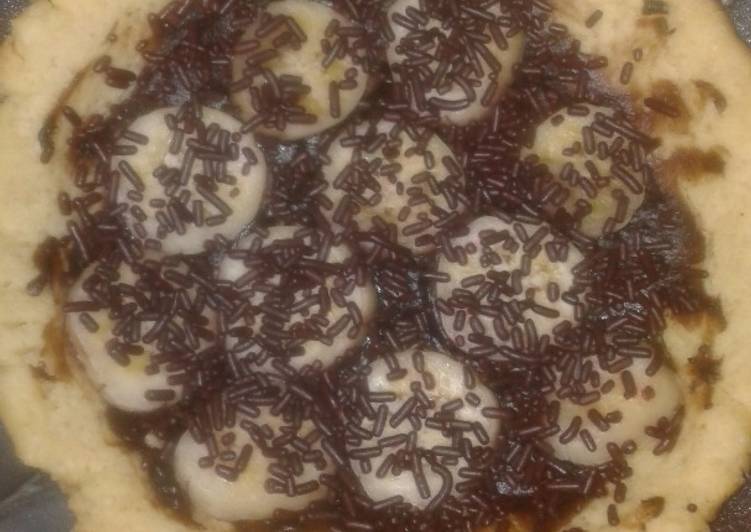 Crust pie choco banana irit no telur no air es