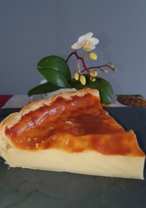 O poză a rețetei Tarte au flan parisien à la vanille.