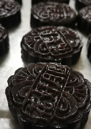Foto resep Mendut ketan hitam.cetakan kue bulan