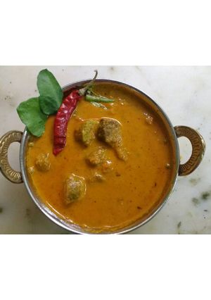 A picture of Green Gram Spinach Ke Gatte .