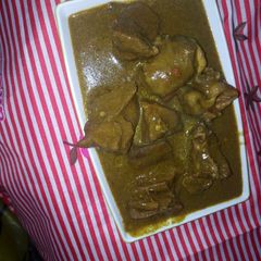 A picture of Miyan kuka(dry baoba leave soup).