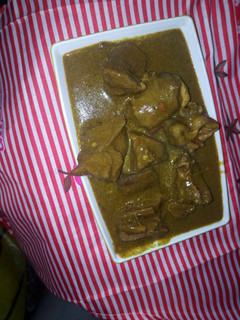 A picture of Miyan kuka(dry baoba leave soup).