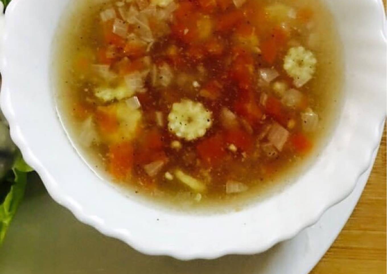 Light veggie soup