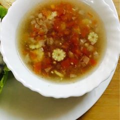 A picture of Light veggie soup.