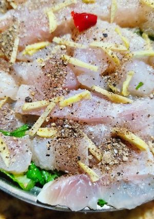 Hình của món Cá Tra phi lê hấp cải bẹ xanh 💚.