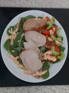 A picture of My Peppered Roast Pork Loin Salad 😍.