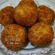 Olahan nasi : Cheese rice ball with meatball filling