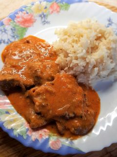 Tejfölös sertéscomb szelet recept fotója