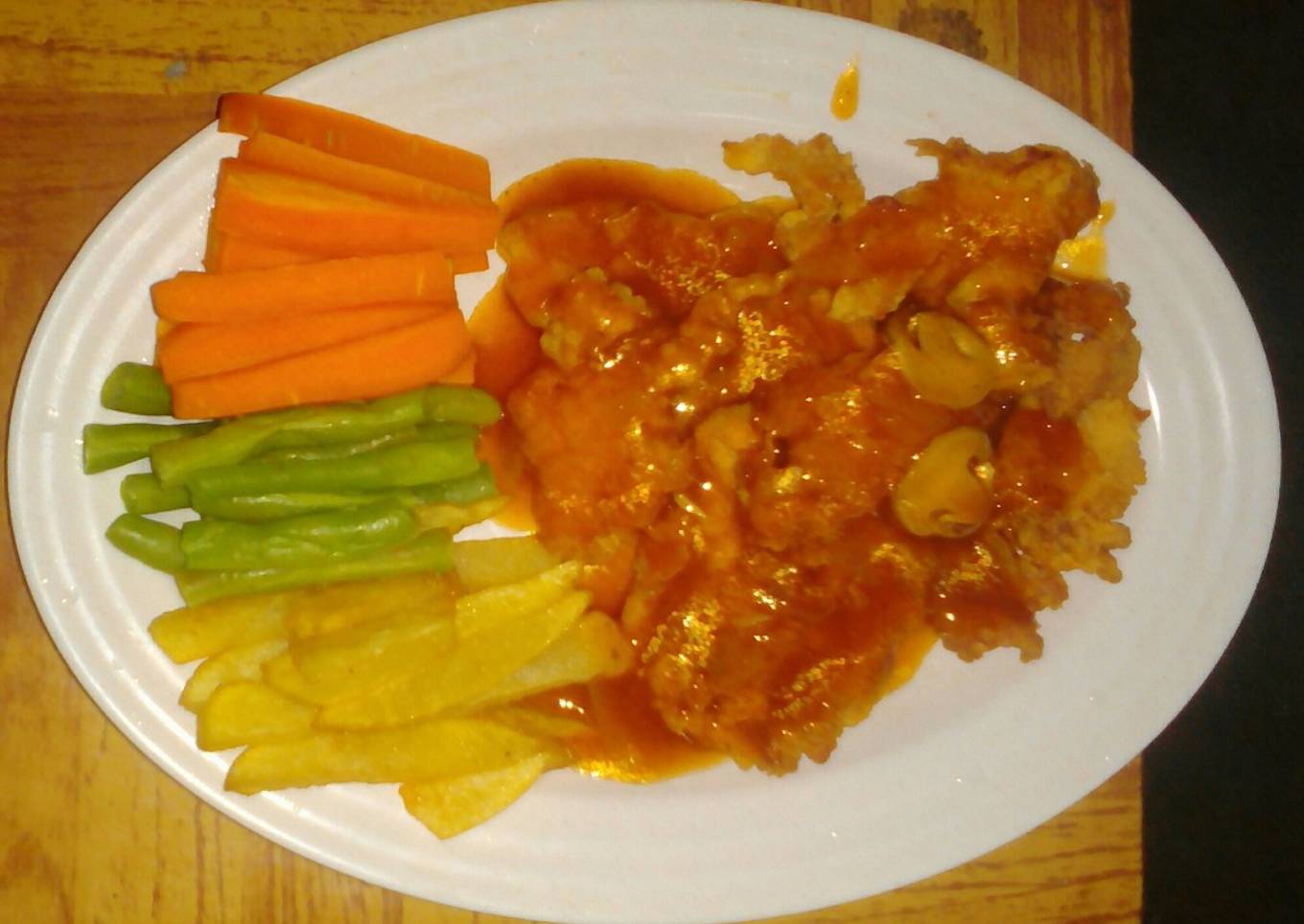 Steak ayam crispy (No telur / 1 protein)