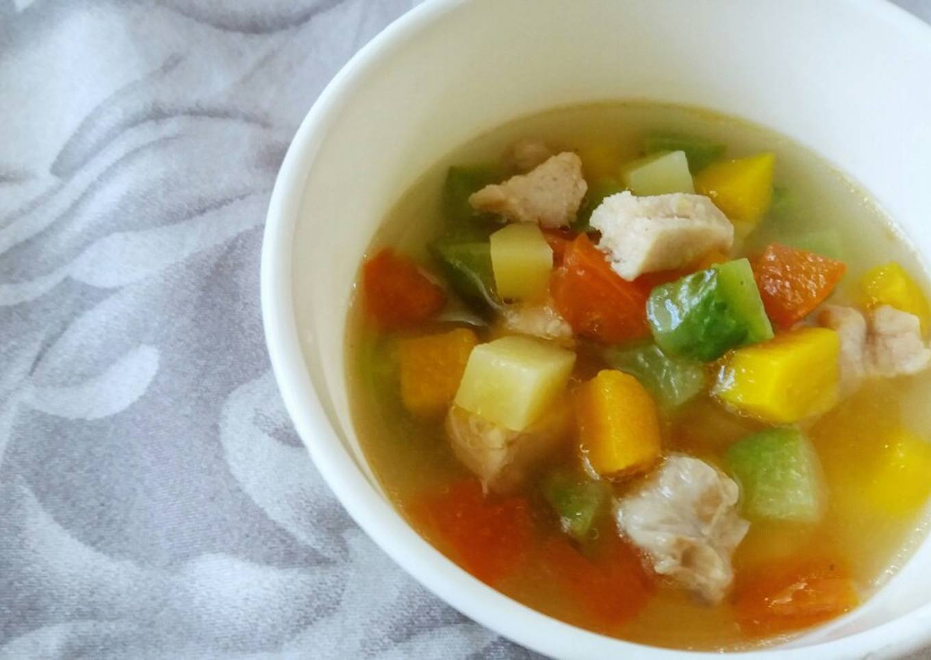 Veggie and Chicken Soup (Toddler Meal)