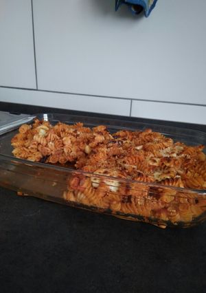 Una foto de Pasta al horno con atún y mozzarella