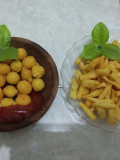 Foto resep Potato cheese stick & potato pom2