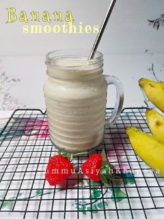 Foto resep Banana smoothies (sederhana)