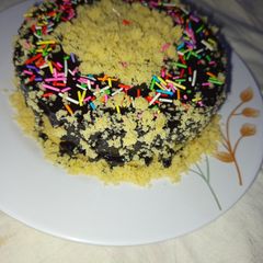 A picture of Steamed Lemon Vanilla Cake.