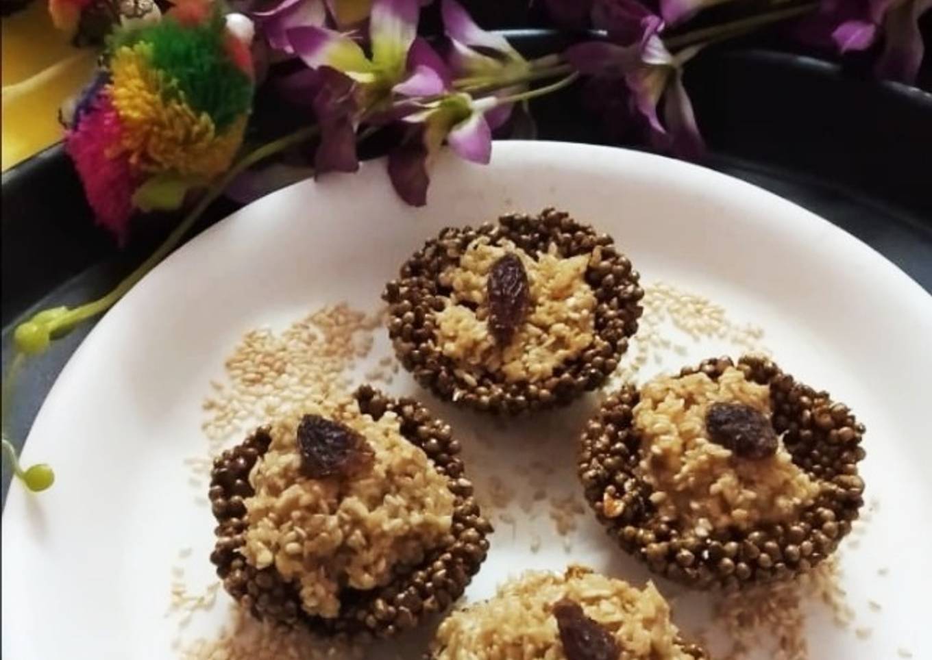 Sesame Halwa in Bajra Tart